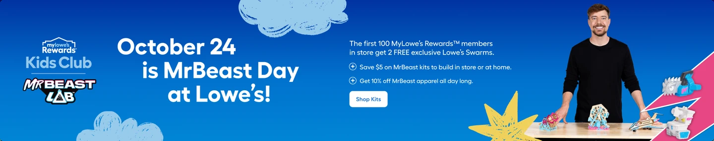 Lowe’s 官方 MrBeast Day 10 月 24 日宣传横幅及 Swarms 赠品